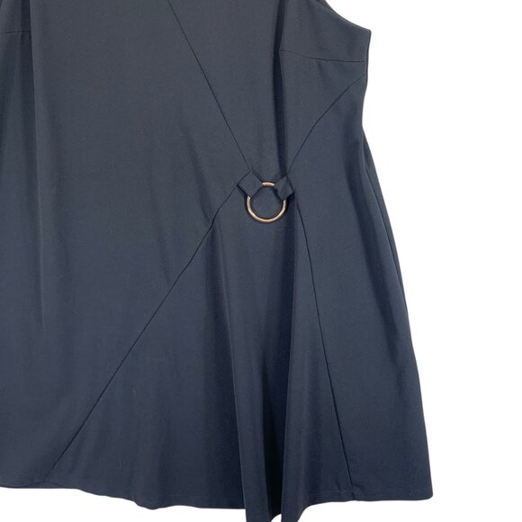 plus size simple black v neck sleeveless dress size 4X Michel Studio - Picture 6 of 10